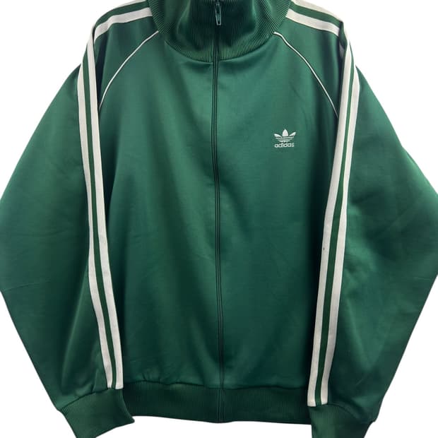 80s 아디다스 데상트 화이트 그린 트랙탑져지1415