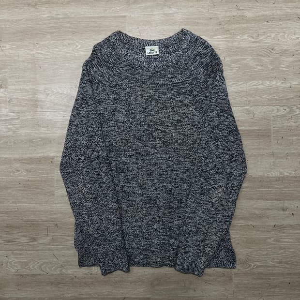 라코스테 여성 베이직 헤링본 라운드넥 니트 스웨터 [그레이] 4사이즈