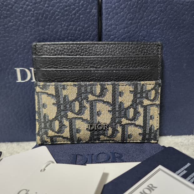 [풀구성]디올 오블리크 카드홀더 카드지갑 베이지