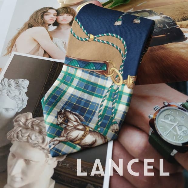 란셀 실크 네이비 패턴 넥타이 9.8cm A~B등급 A19504
