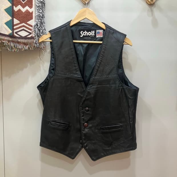 쇼트 빈티지 레더 베스트