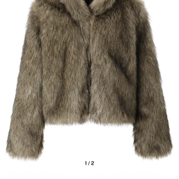 20일까지 판매 택O 새 상품 이네기 퍼자켓 베이지 색상