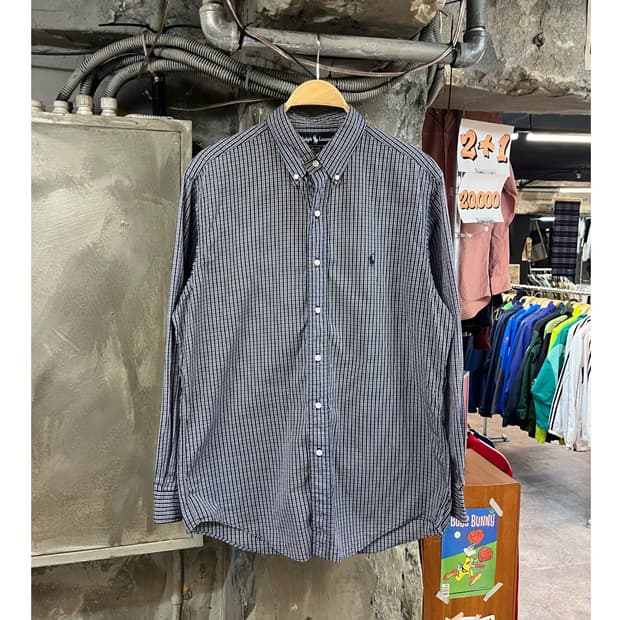 폴로 랄프로렌 체크 셔츠 네이비 95 #csz3082