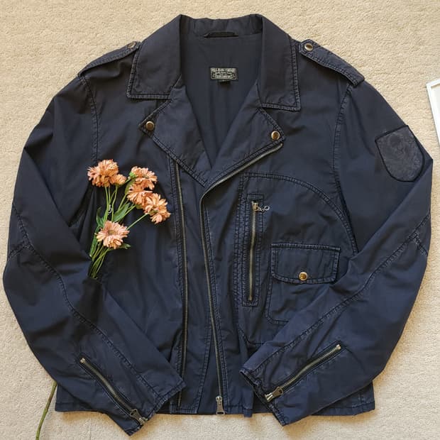 폴로 진스 바이커 자켓 라이더 자켓 코튼 L