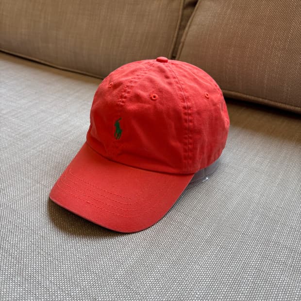 폴로 랄프로렌 볼캡 오렌지 모자