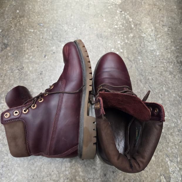 팀버랜드 남성 워커부츠 8w 버건디컬러