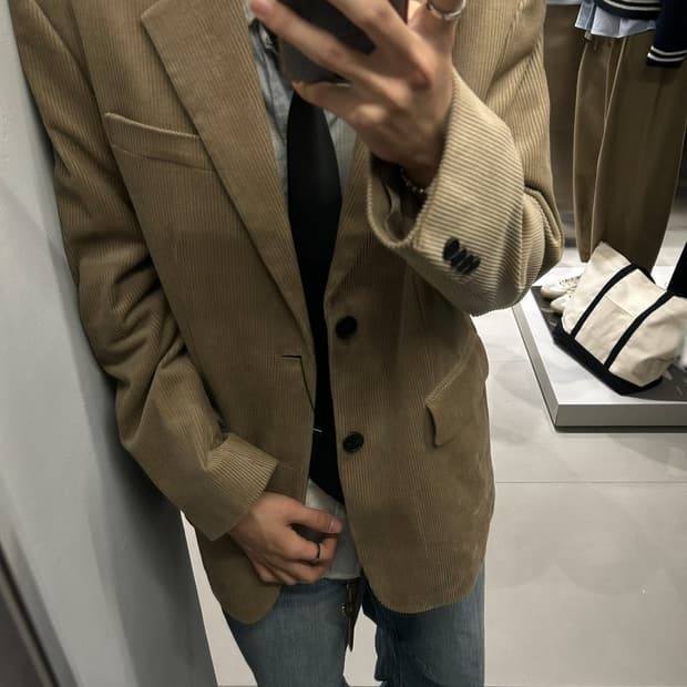 무신사스탠다드 코듀로이 블레이저 