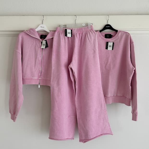 새상품) 나일로라 핑크 셋업 트레이닝