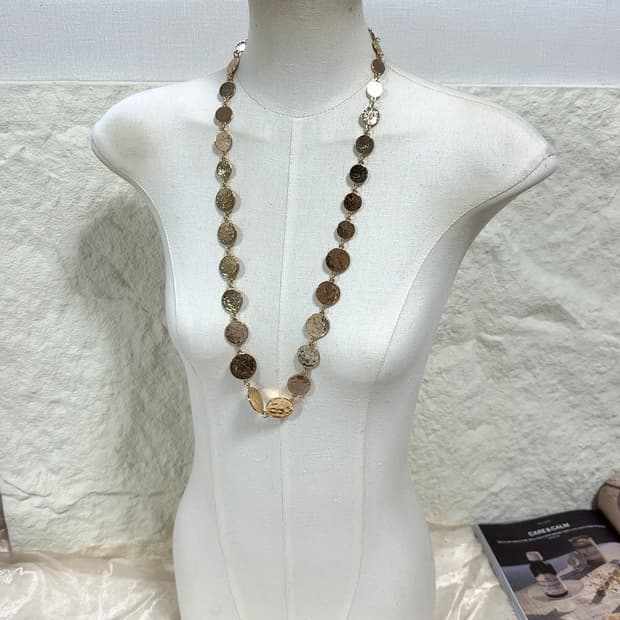 빈티지 juleslo  해머링 메탈 목걸이