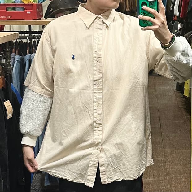 [HI] 폴로 랄프로렌 반팔셔츠 베이지