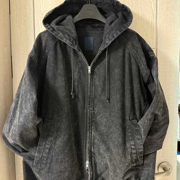 준지 24FW 흑청 데님 후드집업 50.