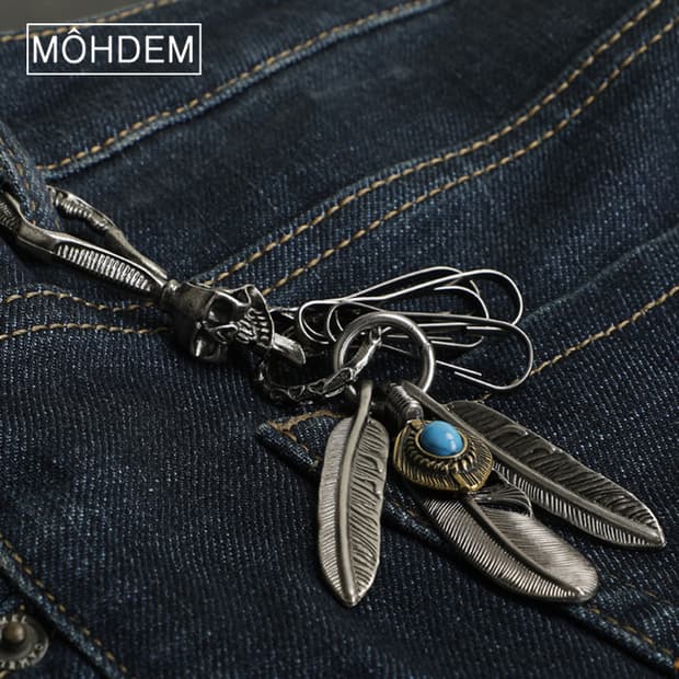 [Unisex] 터키석 팬던트 웨스턴 후크 키링