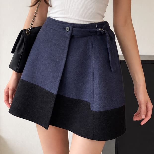 비비안 웨스트우드 어시메트리 울 스커트 40size