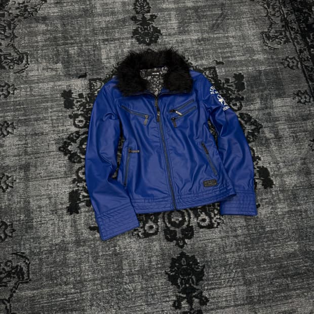 Diviner 00s vkei leather fur jacket