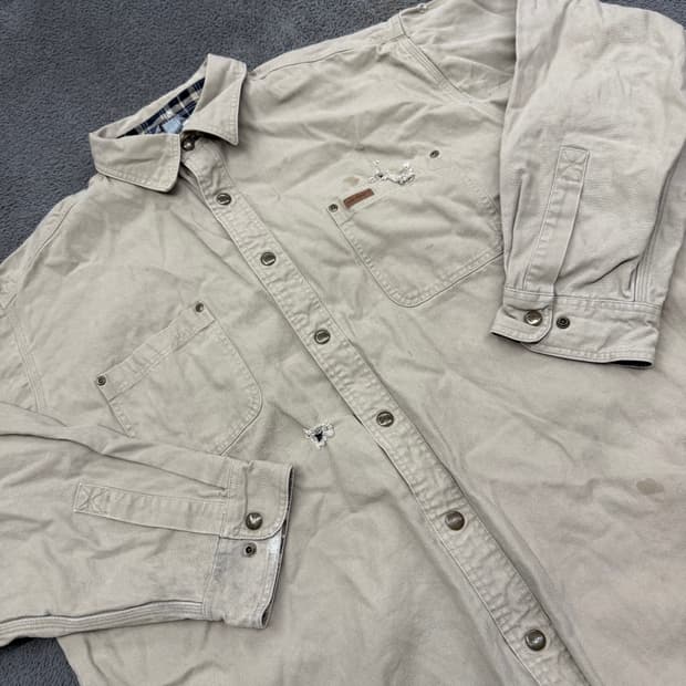 [ 정품/2XL ] 90s 칼하트 오리지널 카라 워크 셔츠 긴팔티