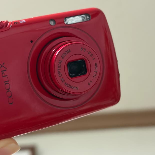 니콘 쿨픽스 S01 레드 Nikon Coolpix 디지털 카메라 디카
