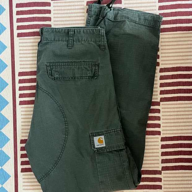 칼하트 wip 레귤러 카고팬츠 카키 29x32