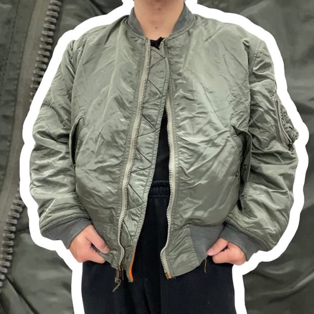 70s 알파인더스트리 MA-1 항공점퍼 야상자켓 L