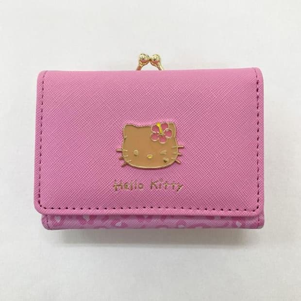 Hello kitty 헬로키티 핑크 호피 레오파드 패턴 지갑 새상품