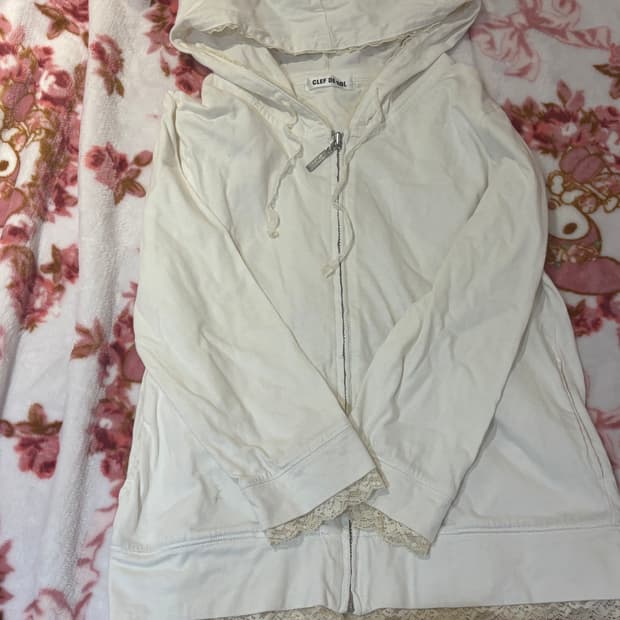 쿠키집 빈티지 레이스 후드집업