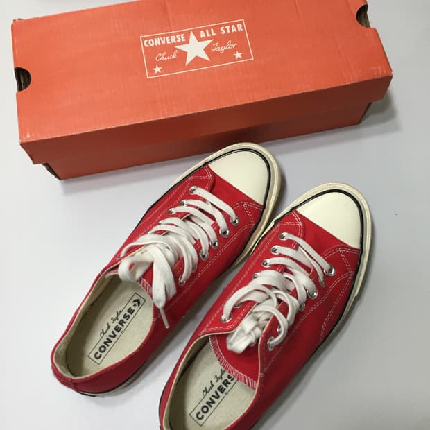 컨버스 척70 로우 에나멜 레드 265