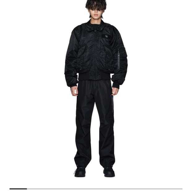 산산기어x알파인더스트리 WINDBLOCK PANTS black