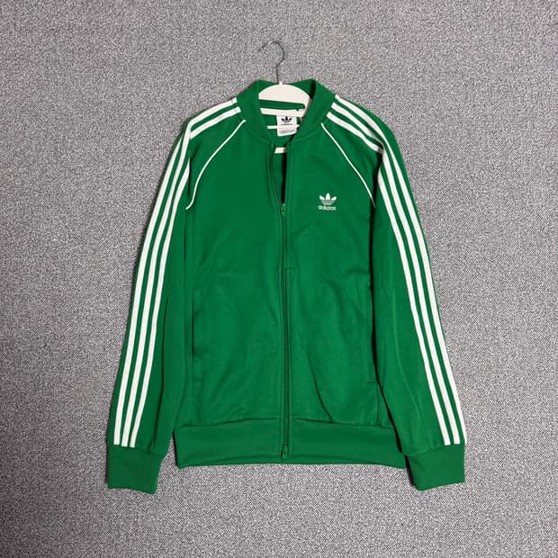 아디다스 슈퍼스타 져지 그린 XL 트랙탑 SST