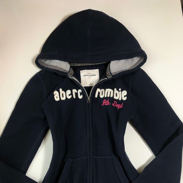 초희귀 대대장 아베크롬비 딱붙핏 후드집업 다크네이비
