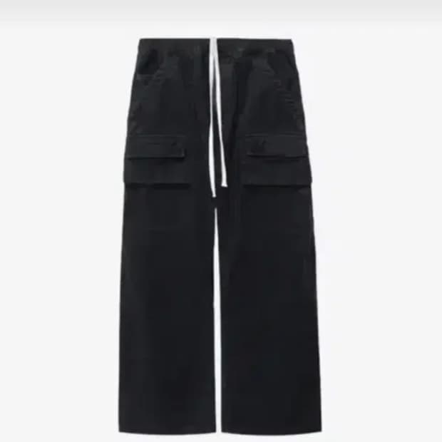 4) 폴리테루 헤비 프론트 카고 팬츠 블랙 헤비프카고