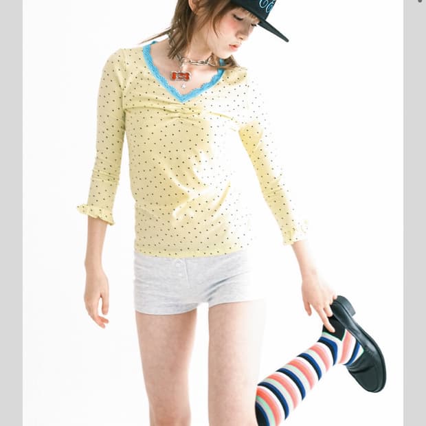 shopfaerie mini heart lace top 미니레이스탑