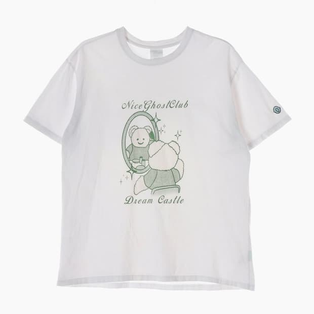 나고클 드림캐슬 베어 화이트 반팔티 M