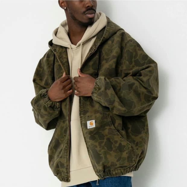 [S사이즈 구해요] 칼하트 WIP 덕 액티브 자켓 카모 덕 그린