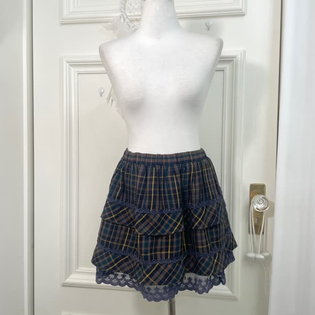 AXES FEMME blue check bading layered min