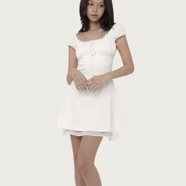클리시어 끌로에 Chloe ribbon dress, White 택o