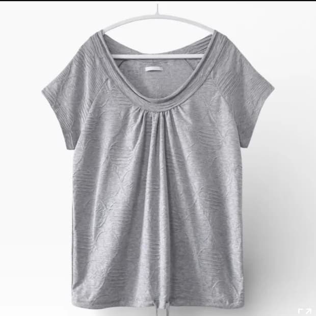 내추럴 도트 루즈 탑 그레이 레이어드템🩶