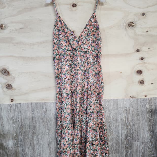 1052) 플라워프린트 끈 원피스