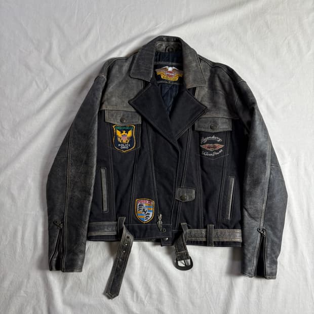 Harley Daidson 할리데이비슨 데님 레더 라이더 자켓 M