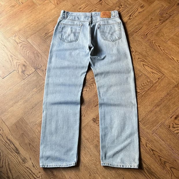 [36]00's 리바이스 USA 505 맥시코제 라이트블루 데님 팬츠