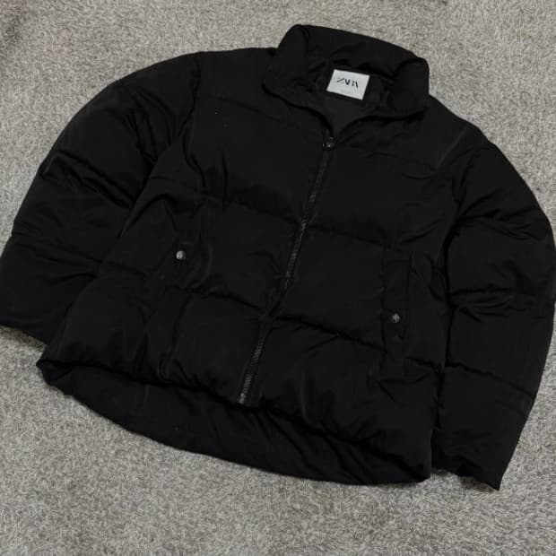 자라 블랙 패딩 점퍼 105/XL