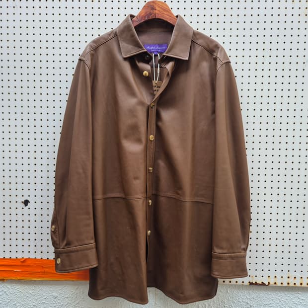 Ralph Luren purplr label lambskin shirt