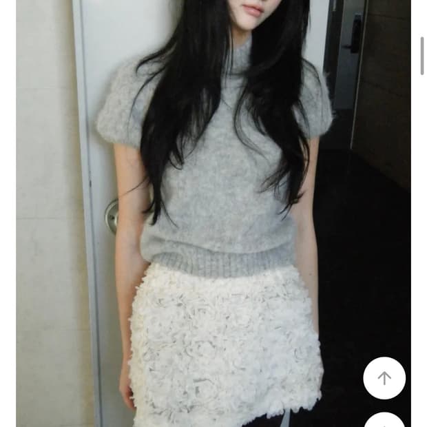 씨어 플로럴 미니 스커트