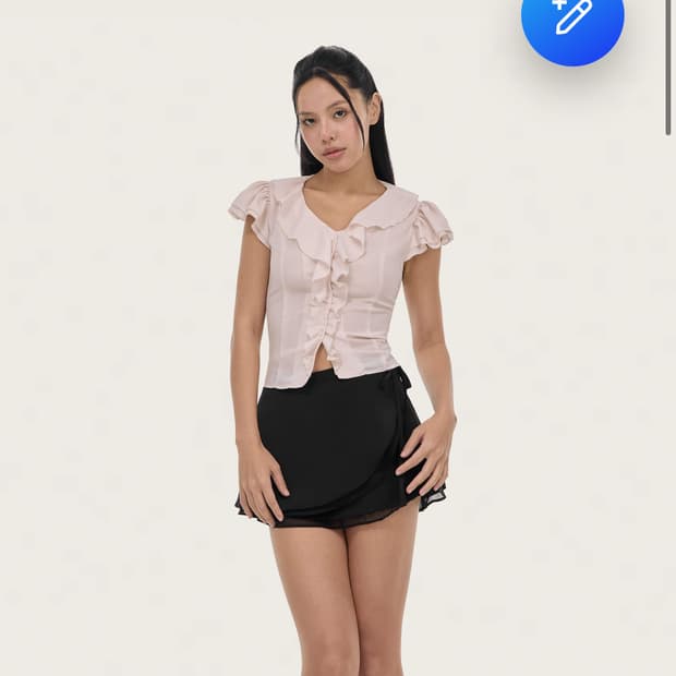 클리시어 로지 쉬폰 블라우스 핑크 S kleesier