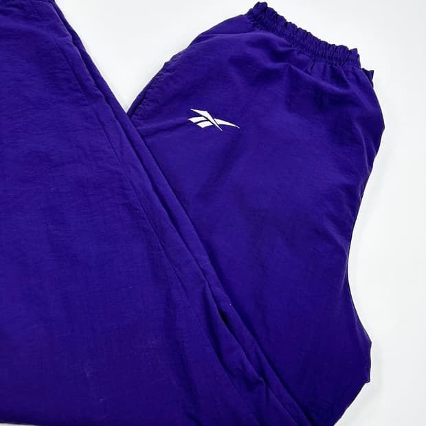 리복 시그니처 로고 레트로 퍼플 우븐팬츠 (XXL)