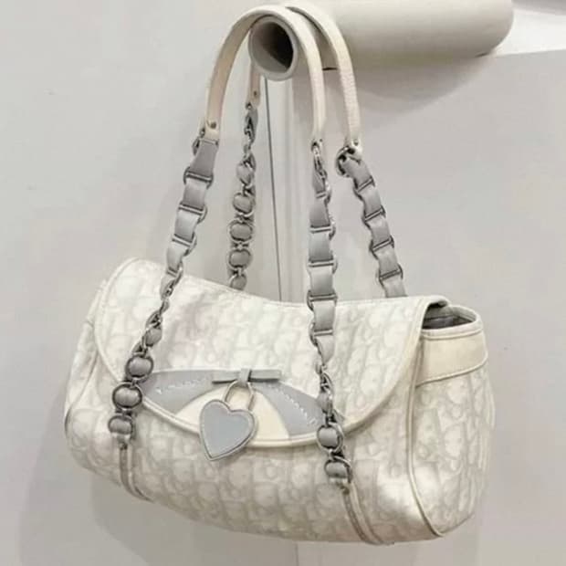새상품 디올 로맨틱 하트백 그레이 오블리크 빈티지 백