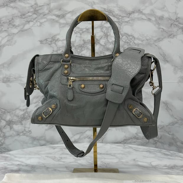 발렌시아가 모터 시티백 그레이