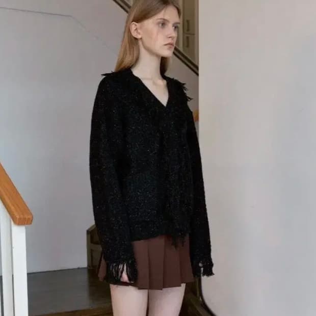 Sinoon lace fringe cardigan