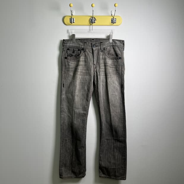 트루릴리전 릭키 그레이 워싱 데님 팬츠 34