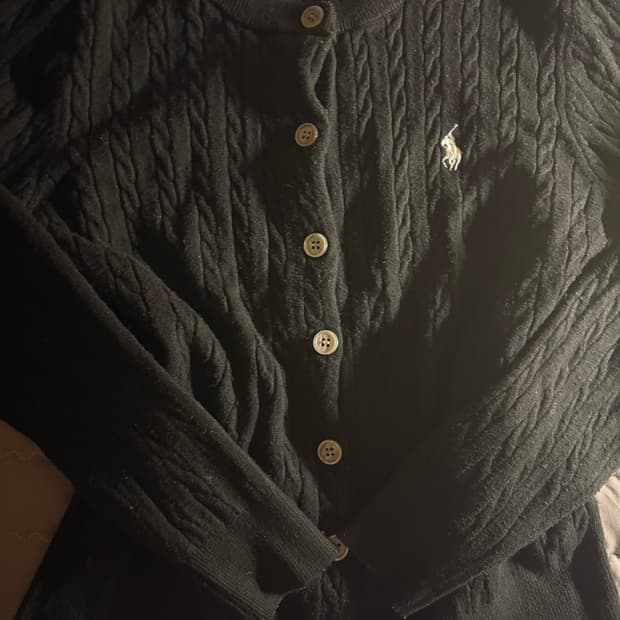 폴로 가디건 검정