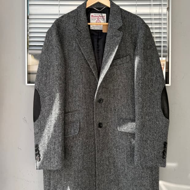 Bean Pole harris tweed Herringbone coat