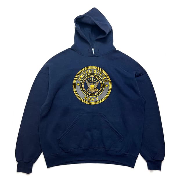 소피 80~90' 네이비 프린팅 후드티